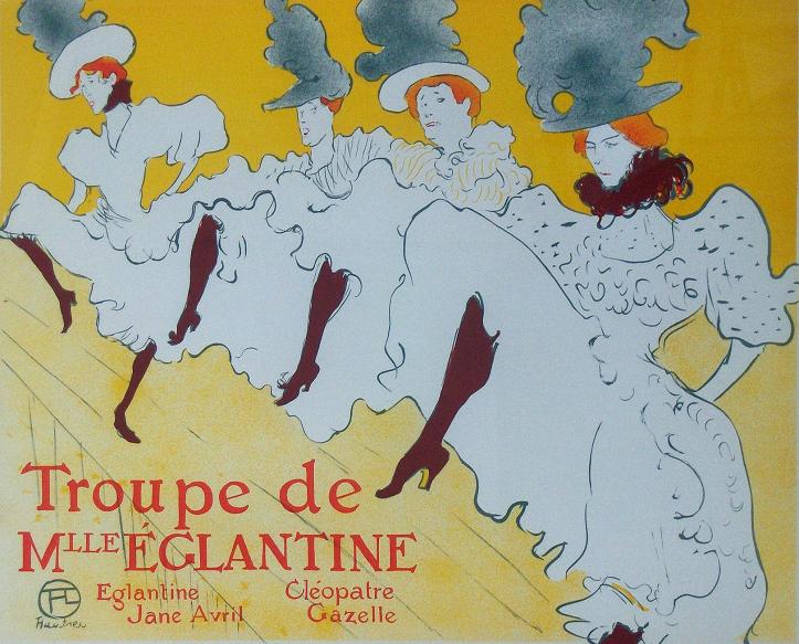 Troupe de Mlle Eglantine gekleurde seriegrafie