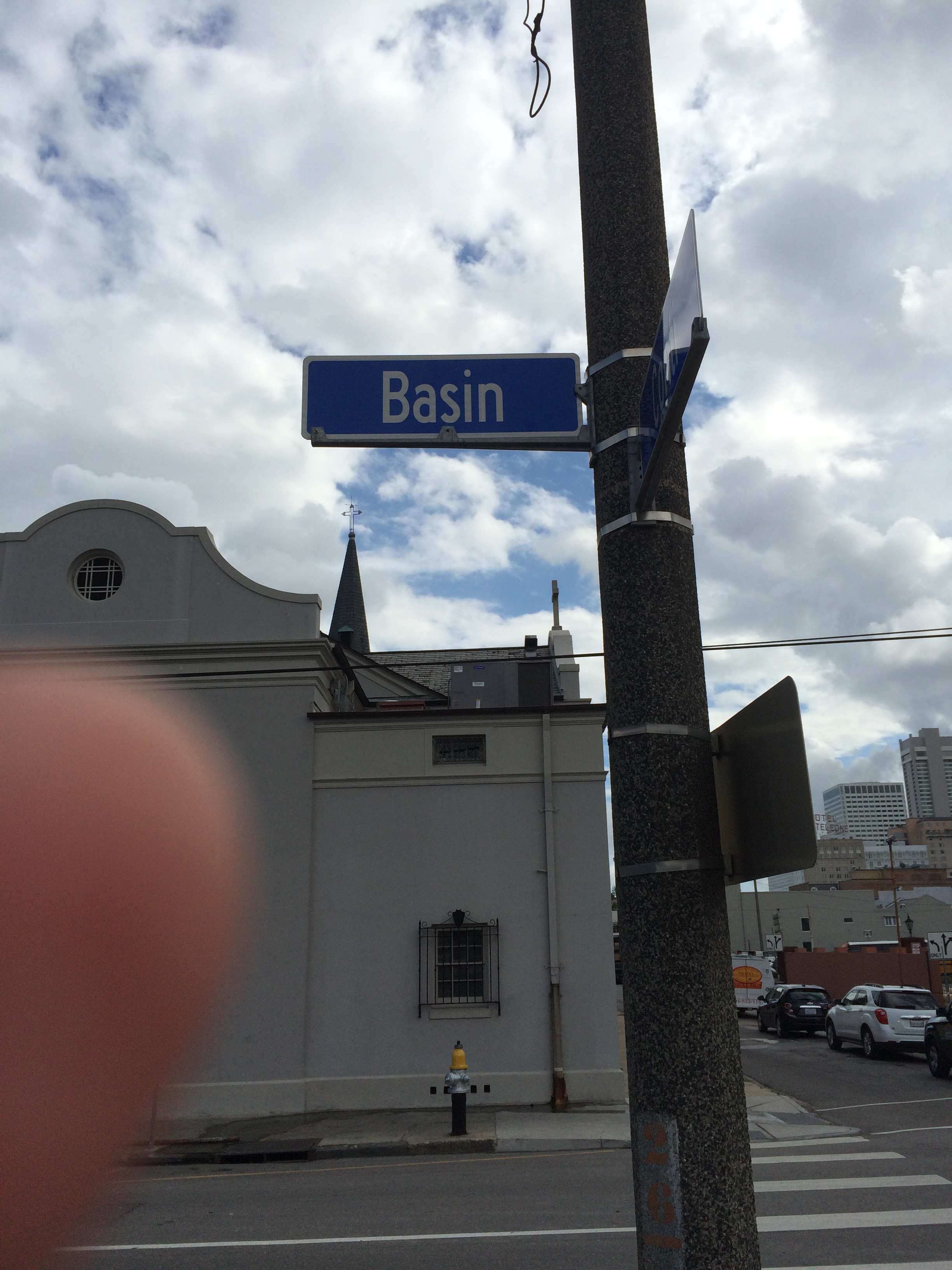 Basin street sign